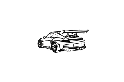 Décoration murale silhouette Porsche 911 GT3 RS